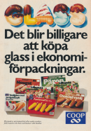 Annons för glass från Coop som man kan köpa i ekonomiförpackningar