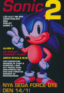 Reklam för speltidningen Sega Force med extra stor reklam för spelet Sonic 2