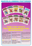 Reklam för Marvelklubbens postorder där man nu kan köpa The official handbook of the Marvel universe