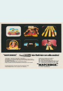 Annons som visar upp bilbanan Matchbox Superfast