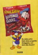 Annons för godispåsen Kalle Ankas lördagsgodis från Fazer