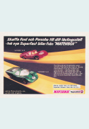Reklam för leksaksbilar från Matchbox och deras Superfast-serie