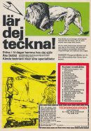 Reklam för tecknarkursen sammansatt av Åke Skiöld