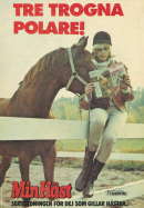 Internreklam för tidningen Min Häst med ett foto på en ryttare och en häst samt tidningen Min Häst