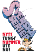 Reklam för serietidningen Svenska Serier som kommit ut med ett nytt, tungt nummer