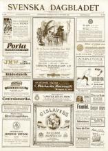 Framsidan till Svenska Dagbladet 1925-10-23
